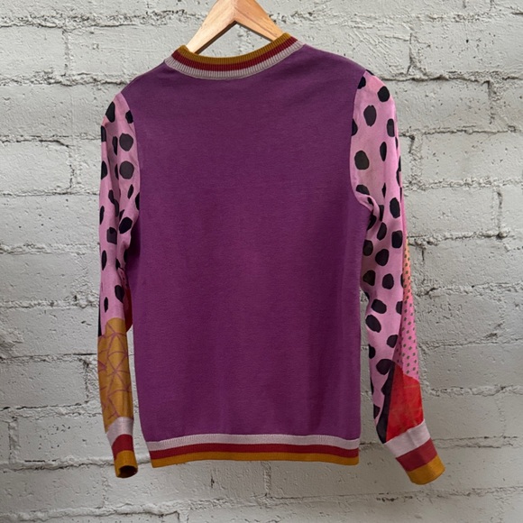 Anthropologie Bl-nk Jessica Sweater Assorted Sheer Sleeves Size M (est.) - Picture 8 of 16